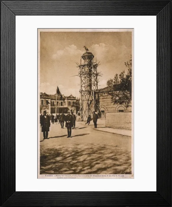 Framed Print : Albania - Vlore - Plaza del Comando - Minaret and Stork Framed Print : Albania - Vlore - Plaza del Comando - Minaret and Stork