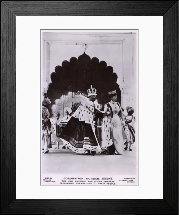 Framed Print : The Coronation Durbar, Delhi - King George and Queen Mary Framed Print : The Coronation Durbar, Delhi - King George and Queen Mary