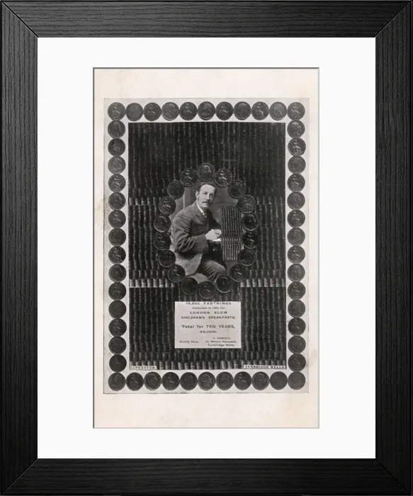 Framed Print : 18, 000 farthings for London Slum Childrens Breakfasts Framed Print : 18, 000 farthings for London Slum Childrens Breakfasts