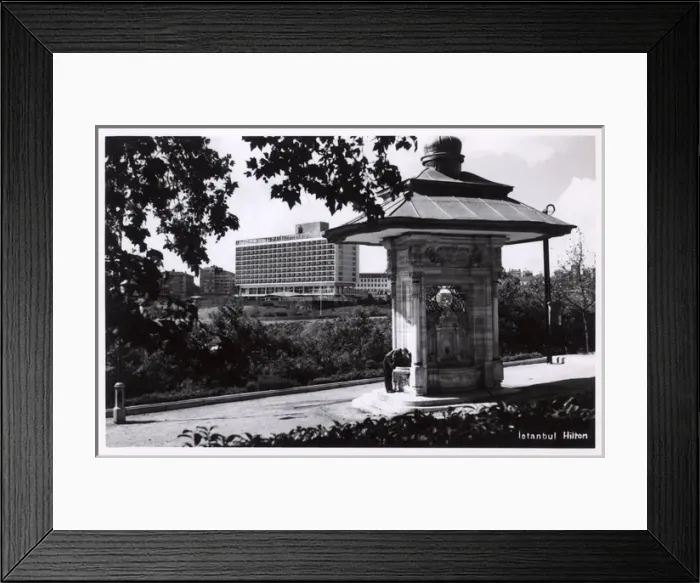 Framed Print : Old and New Istanbul, Turkey - Old Fountain and The Hilton Framed Print : Old and New Istanbul, Turkey - Old Fountain and The Hilton