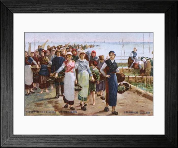 Framed Print : Fishwives - Brittany, France Framed Print : Fishwives - Brittany, France