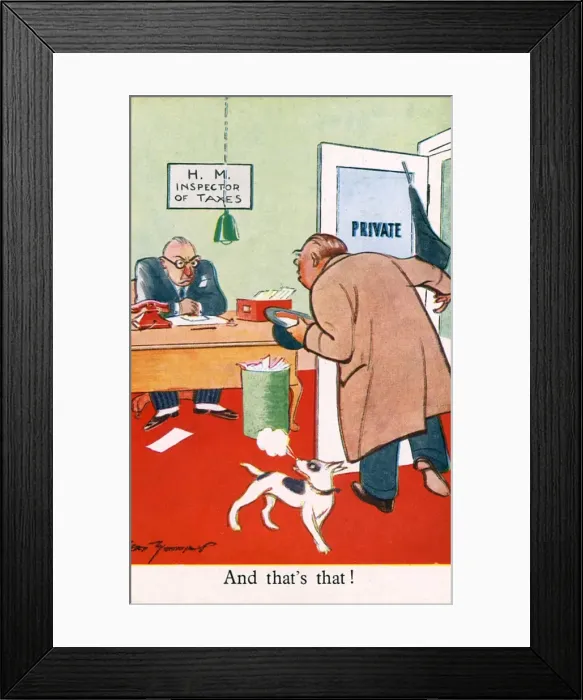 Framed Print : Gentleman storming out of a meeting with the Taxman Framed Print : Gentleman storming out of a meeting with the Taxman
