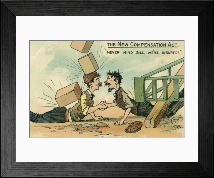 Framed Print : The New Compensation Act of 1906 Framed Print : The New Compensation Act of 1906