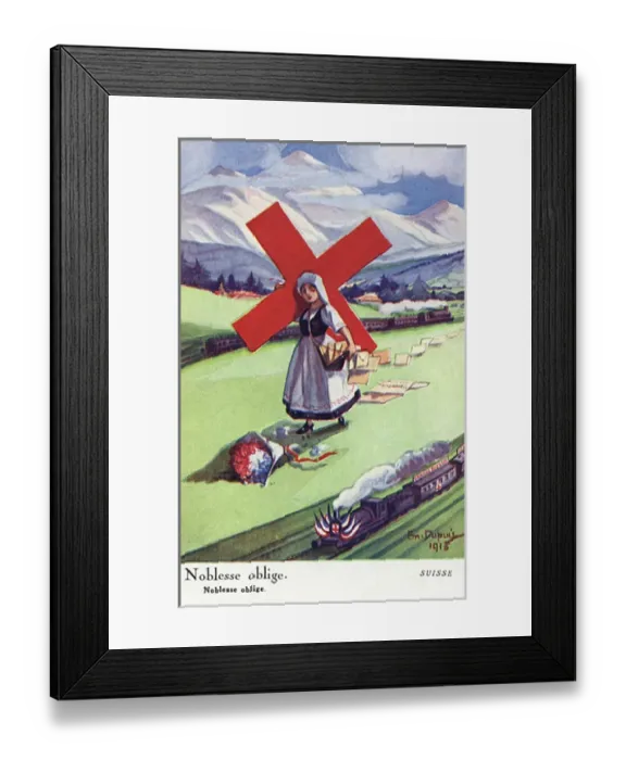 Framed Print : Noblesse oblige - Swiss caring for injured soldiers Framed Print : Noblesse oblige - Swiss caring for injured soldiers