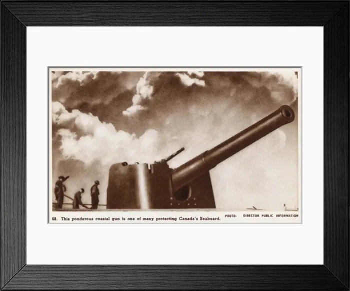 Framed Print : Coastal gun protecting the Canadian seaboard - WW2 Framed Print : Coastal gun protecting the Canadian seaboard - WW2