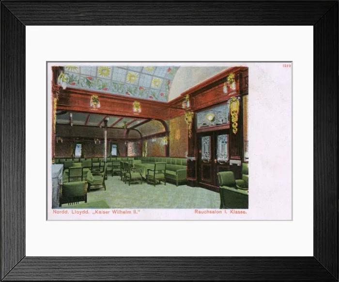 Framed Print : Interior of The Kaiser Wilhelm II ocean liner (1 / 4) Framed Print : Interior of The Kaiser Wilhelm II ocean liner (1 / 4)
