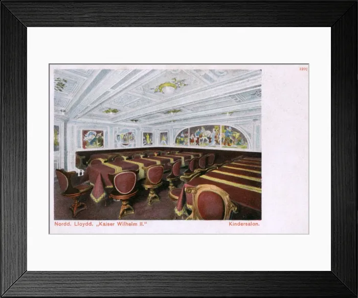Framed Print : Interior of The Kaiser Wilhelm II ocean liner (3 / 4) Framed Print : Interior of The Kaiser Wilhelm II ocean liner (3 / 4)