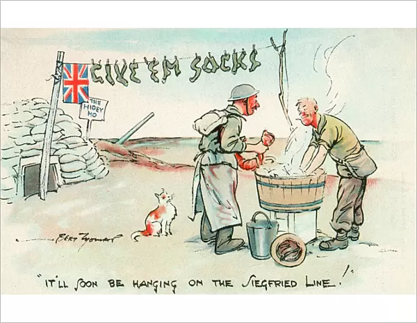 WW2 - Laundry - It ll soon be hanging on the Siegfried Line