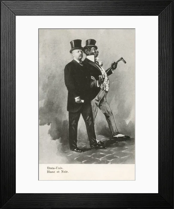 Framed Print : The United States - Black and White - Racial Equality Framed Print : The United States - Black and White - Racial Equality