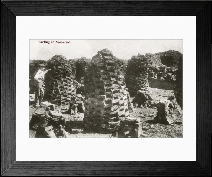 Framed Print : Turfing on the Somerset levels Framed Print : Turfing on the Somerset levels