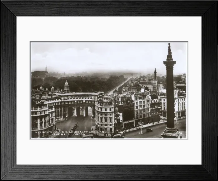 Framed Print : Nelsons Column, Admiralty Arch and The Mall, London Framed Print : Nelsons Column, Admiralty Arch and The Mall, London