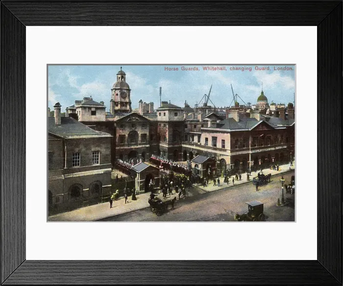 Framed Print : Horse Guards, Whitehall, London - Changing of the Guards Framed Print : Horse Guards, Whitehall, London - Changing of the Guards