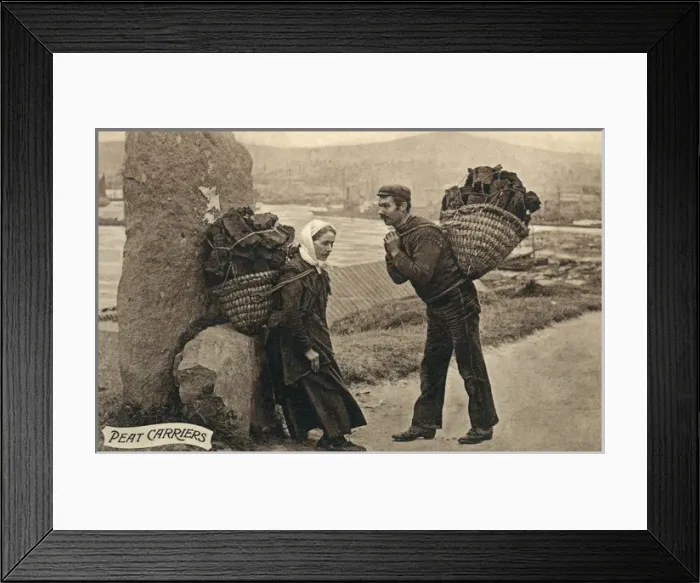 Framed Print : Peat Carriers, Scotland Framed Print : Peat Carriers, Scotland