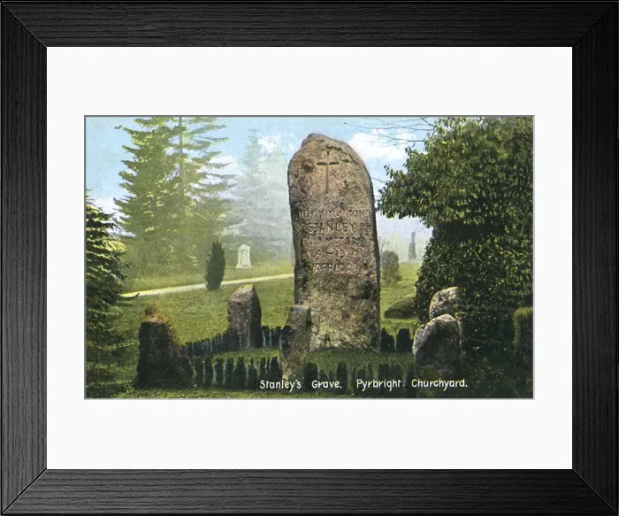 Framed Print : Pirbright Churchyard - the Grave of Henry Morton Stanley Framed Print : Pirbright Churchyard - the Grave of Henry Morton Stanley