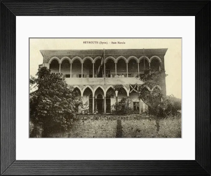 Framed Print : French Naval Headquarters Building - Beirut, Lebanon Framed Print : French Naval Headquarters Building - Beirut, Lebanon