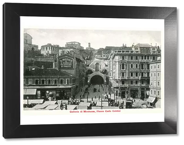 Trieste, Italy - Galleria di Montuzza, Piazza Carlo Goldini