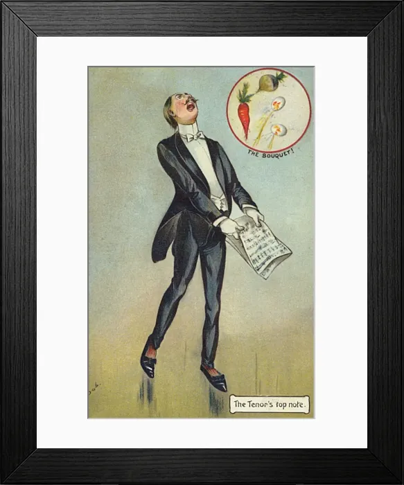 Framed Print : The Tenor hits a high note and a special bouquet awaits Framed Print : The Tenor hits a high note and a special bouquet awaits