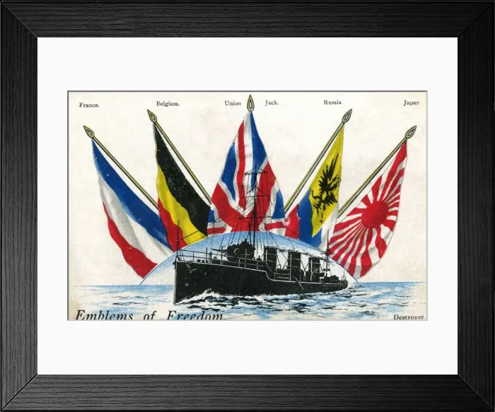 Framed Print : WW1 Allies - Emblems of Freedom Framed Print : WW1 Allies - Emblems of Freedom