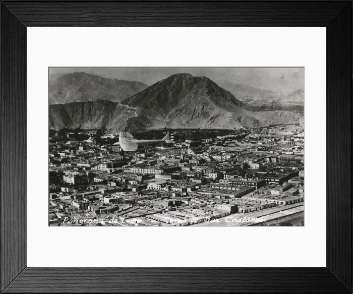 Framed Print : A Ford Panagra plane flies over Lima, Peru Framed Print : A Ford Panagra plane flies over Lima, Peru