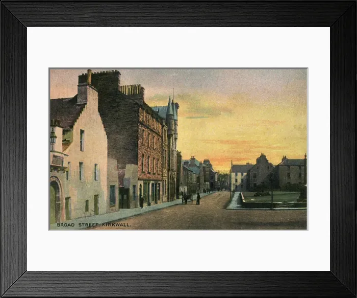 Framed Print : Scotland - Orkney - Kirkwall, Broad Street Framed Print : Scotland - Orkney - Kirkwall, Broad Street