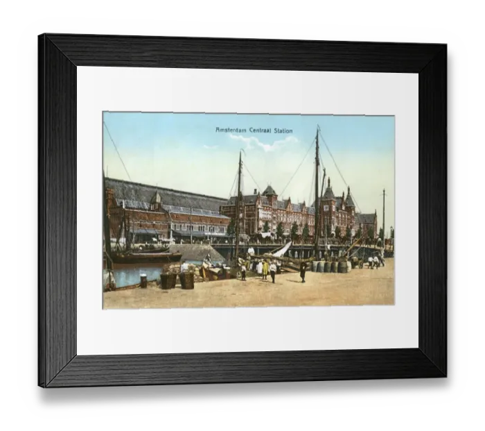 Framed Print : Amsterdam, Central Station, The Netherlands Framed Print : Amsterdam, Central Station, The Netherlands