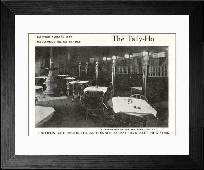 Framed Print : The Astor Stable, The Tally-Ho Restaurant, New York, NY, USA Framed Print : The Astor Stable, The Tally-Ho Restaurant, New York, NY, USA
