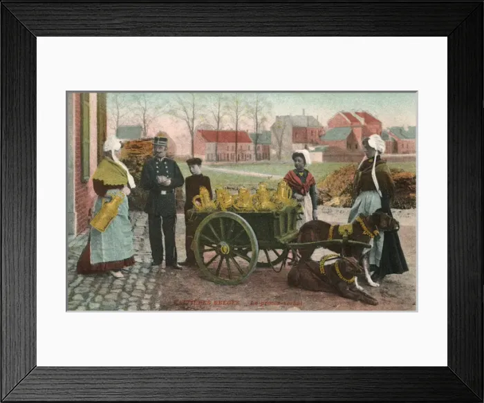 Framed Print : Belgium - Dog Milk Cart Framed Print : Belgium - Dog Milk Cart