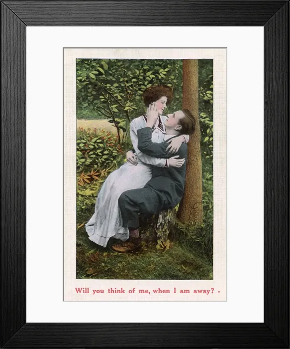 Framed Print : Classic early 20th century sentimental postcard Framed Print : Classic early 20th century sentimental postcard