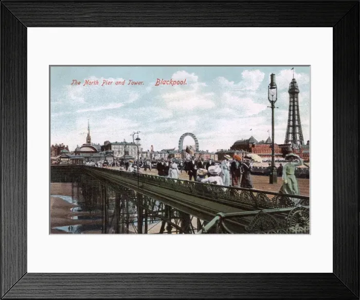 Framed Print : Blackpool, England - The North Pier and Tower Framed Print : Blackpool, England - The North Pier and Tower
