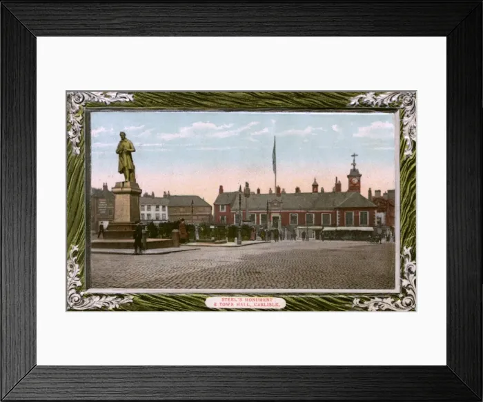 Framed Print : Steels Monument and the Town Hall, Carlisle, Cumbria Framed Print : Steels Monument and the Town Hall, Carlisle, Cumbria