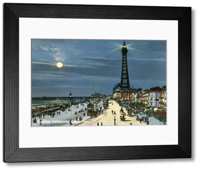 Framed Print : Central Promenade, Blackpool - At Night Framed Print : Central Promenade, Blackpool - At Night