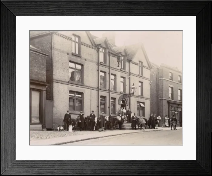 Framed Print : The George Hotel - Pony rides - Cumbria Framed Print : The George Hotel - Pony rides - Cumbria