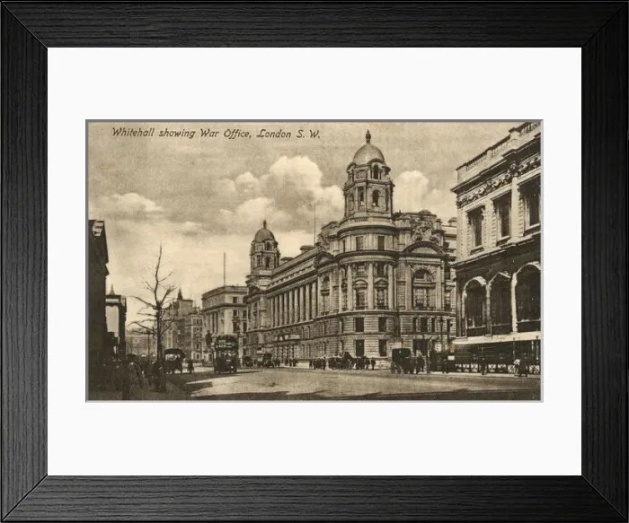 Framed Print : A view of Whitehall showing the War Office Framed Print : A view of Whitehall showing the War Office