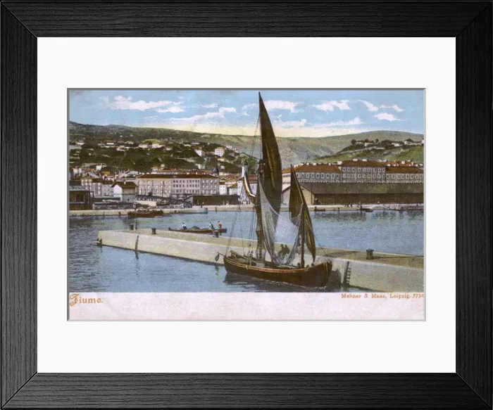 Framed Print : Croatia - Rijeka (Fiume) - The Harbour Framed Print : Croatia - Rijeka (Fiume) - The Harbour
