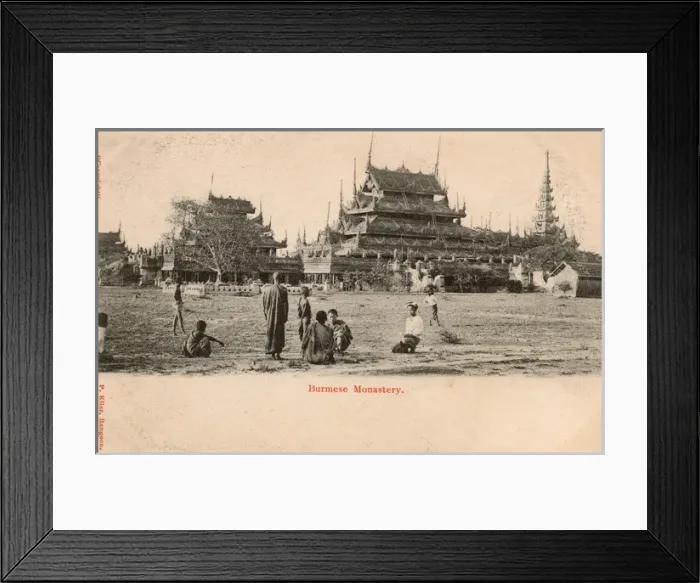 Framed Print : Manadalay, Myanmar - Shwe In Bin Kyaung Monastery Framed Print : Manadalay, Myanmar - Shwe In Bin Kyaung Monastery