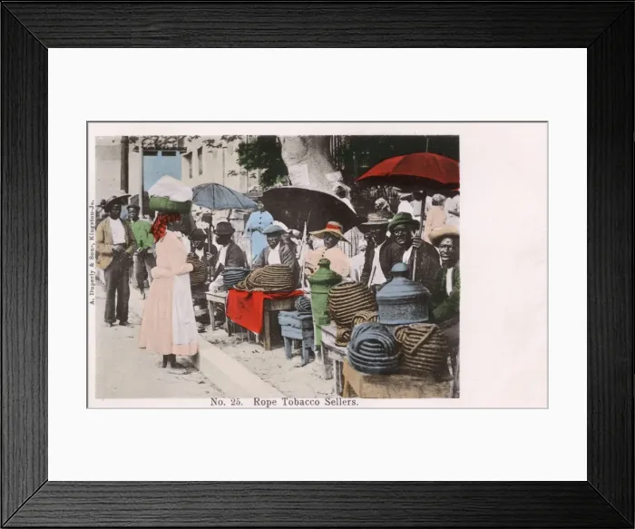 Framed Print : Street Sellers of Rope Tobacco, Kingston, Jamaica Framed Print : Street Sellers of Rope Tobacco, Kingston, Jamaica