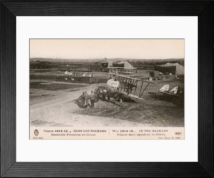 Framed Print : WW1 - Balkans - French aircraft squadron Framed Print : WW1 - Balkans - French aircraft squadron
