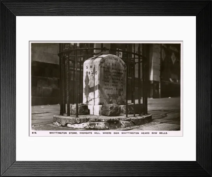 Framed Print : Whittington Stone - Highgate Hill, London Framed Print : Whittington Stone - Highgate Hill, London