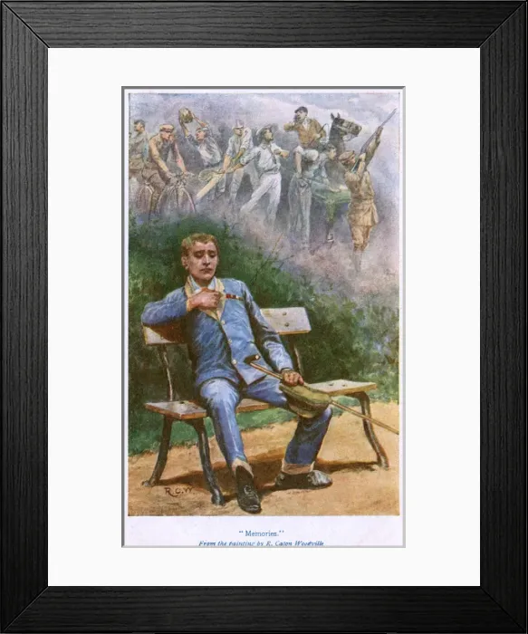 Framed Print : Memories - WW1 Blinded soldier - RNIB postcard Framed Print : Memories - WW1 Blinded soldier - RNIB postcard