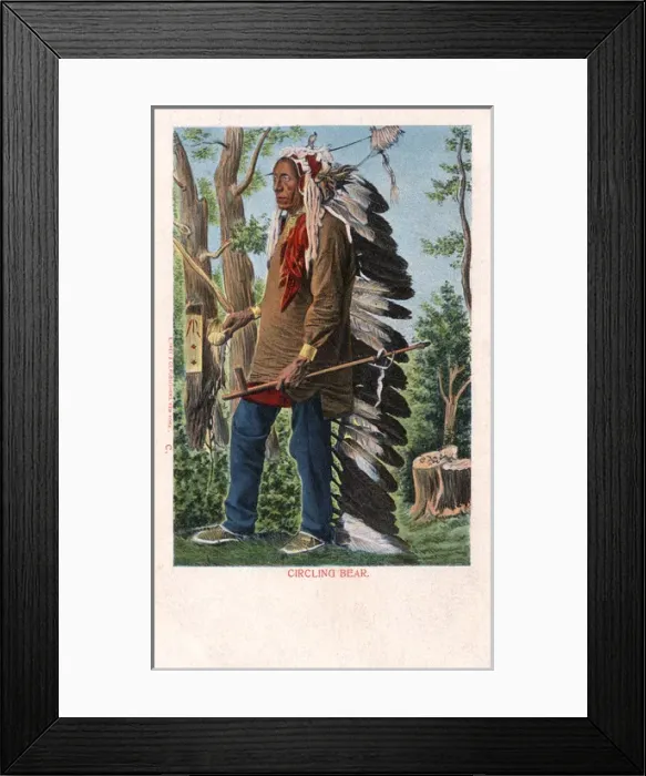 Framed Print : Red Indian Chief - Circling Bear Framed Print : Red Indian Chief - Circling Bear