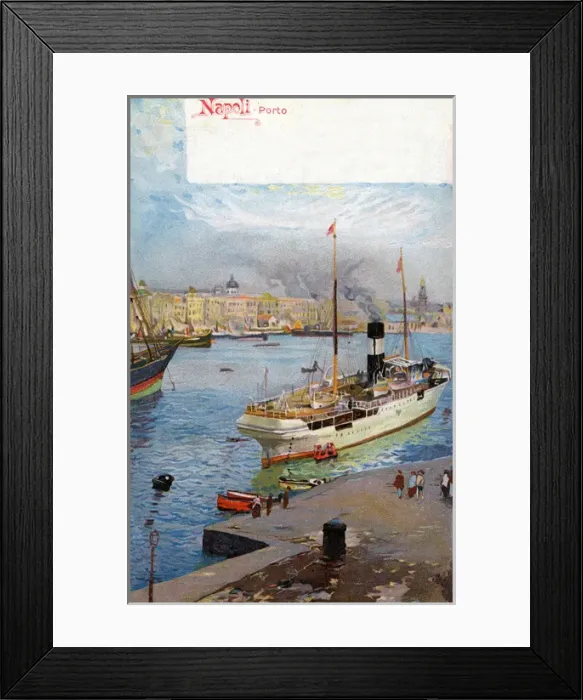 Framed Print : The port of Naples - Departing Ferry Framed Print : The port of Naples - Departing Ferry