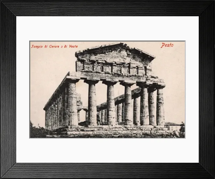 Framed Print : Italy - Paestum - The Temple of Athena