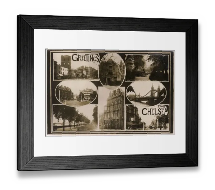 Framed Print : Greetings from Chelsea - London Framed Print : Greetings from Chelsea - London