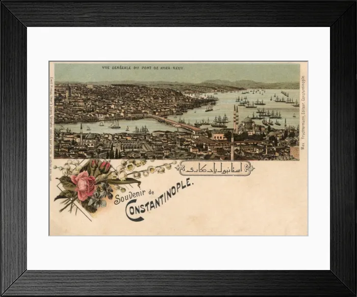 Framed Print : View of Galata Bridge and Eminonu from Beyazit Tower Framed Print : View of Galata Bridge and Eminonu from Beyazit Tower