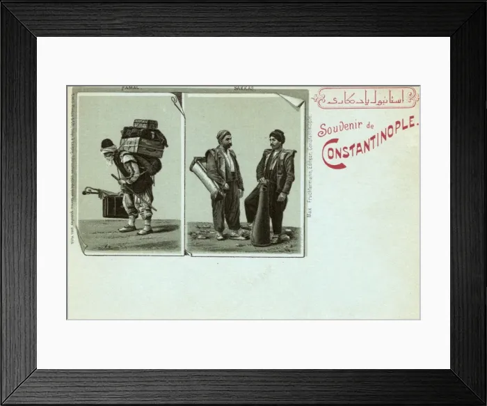 Framed Print : Porter and Water Carriers, Istanbul, Turkey Framed Print : Porter and Water Carriers, Istanbul, Turkey