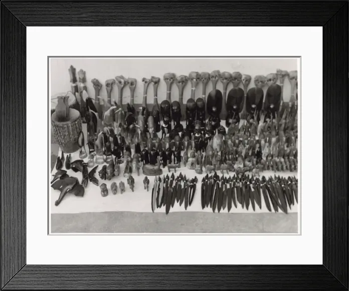 Framed Print : African Tourist Gifts / Crafts for sale at a local market Framed Print : African Tourist Gifts / Crafts for sale at a local market