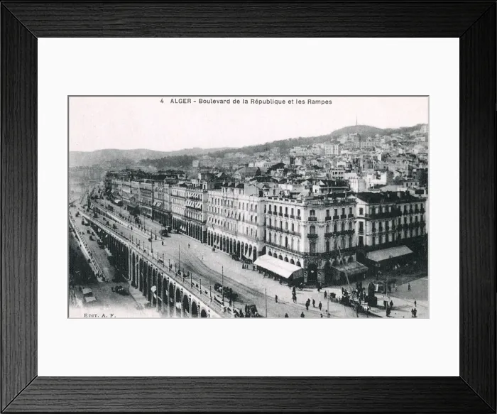 Framed Print : Algiers, Algeria - the Boulevard de la Republique and Ramps Framed Print : Algiers, Algeria - the Boulevard de la Republique and Ramps