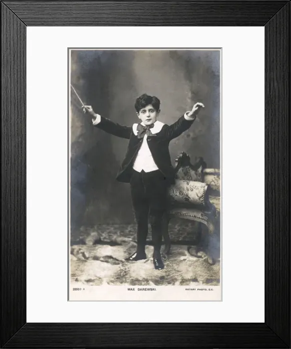Framed Print : Max Darewski - child prodigy, composer, conductor, pianist Framed Print : Max Darewski - child prodigy, composer, conductor, pianist