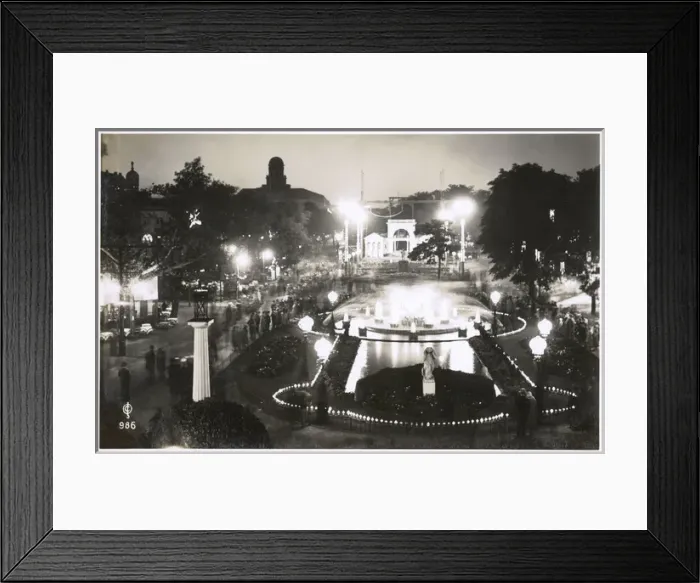 Framed Print : Copenhagen, Denmark - Tivoli Gardens illuminated at night Framed Print : Copenhagen, Denmark - Tivoli Gardens illuminated at night