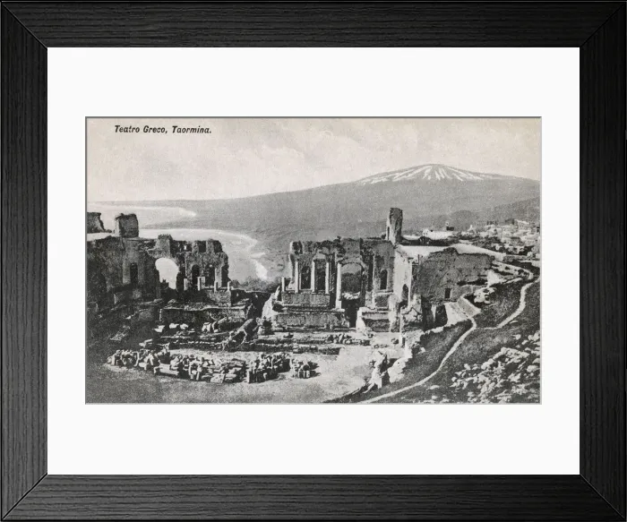 Framed Print : Taormina, Sicily, Italy - Greek Theatre Framed Print : Taormina, Sicily, Italy - Greek Theatre